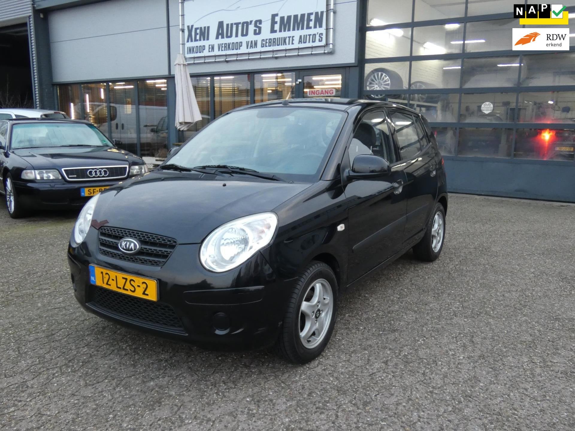 Kia Picanto 1.0 X-pect|5 Deurs|LM-Velgen|Trekhaak|Nw.APK., 4 cilinders, 400 kg, Zwart, Origineel Nederlands