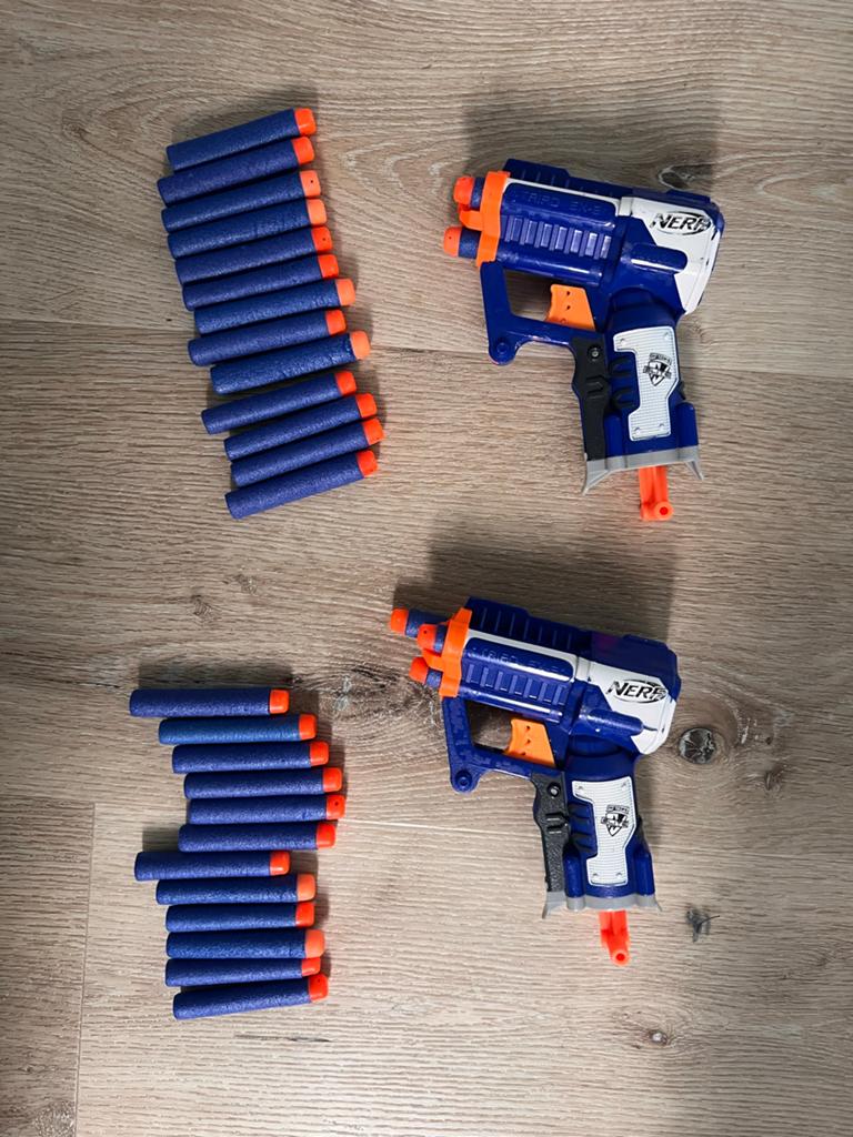 Nerf pistolen met pijltjes - set van 2, Ophalen of Verzenden, Gebruikt