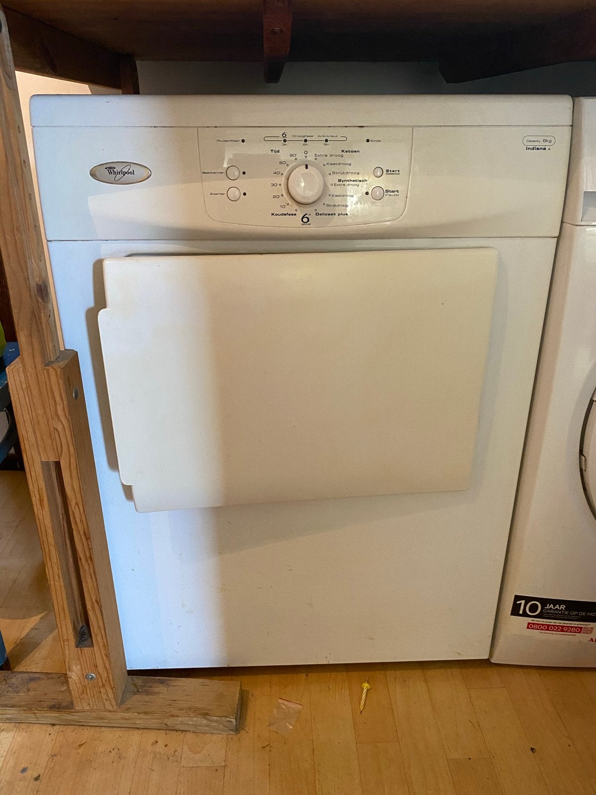 Whirlpool Indiana A Condensdroger 6 kg - Gratis af te halen, Witgoed en Apparatuur, Ophalen, Gebruikt, 4 tot 6 kg, 85 tot 90 cm