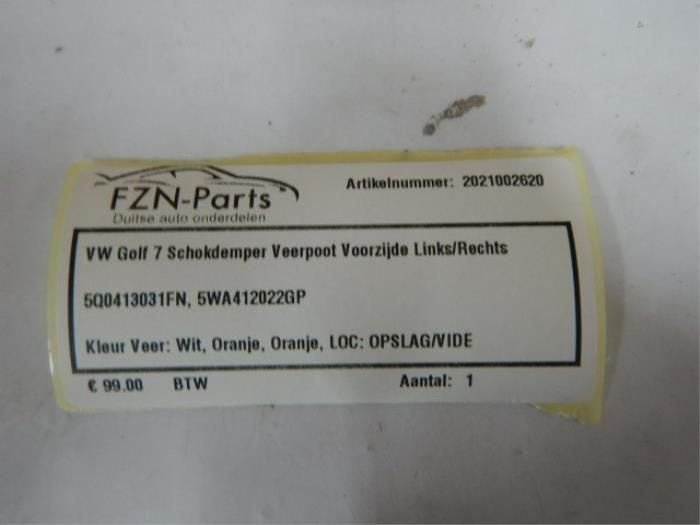 Schokdemperpoot links-voor Volkswagen Golf (22743454), Auto-onderdelen, Ophanging en Onderstel, Ophalen of Verzenden, Gebruikt