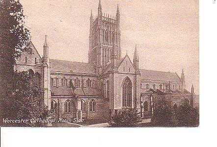 Ansichtkaart 	Worcester (Eng)	Worcester Cathedral	Noordzijde, Verzenden, 1940 tot 1960, Ongelopen, Engeland