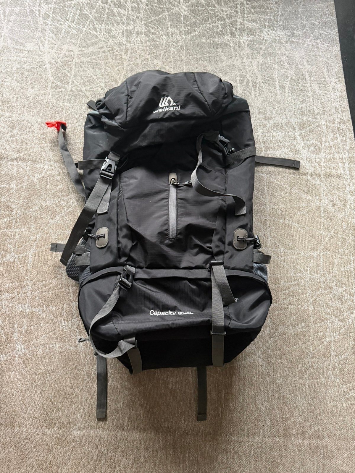 Weikani Backpack / Rugzak 65+5L, Overige merken, 40 cm of meer, Ophalen of Verzenden, Zo goed als nieuw