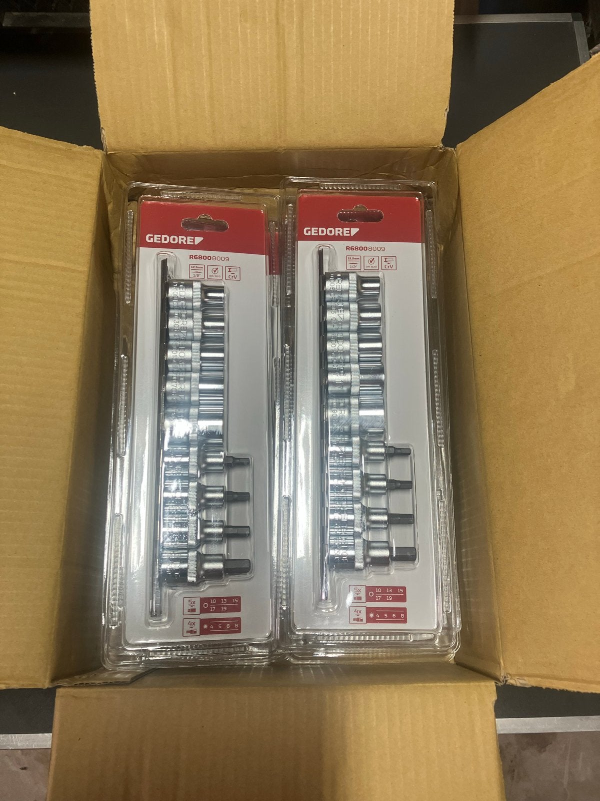 Gedore R68008009 Doppenset 1/2 inch met inbussleutels, Doe-het-zelf en Verbouw, Gereedschap | Handgereedschap, Ophalen of Verzenden