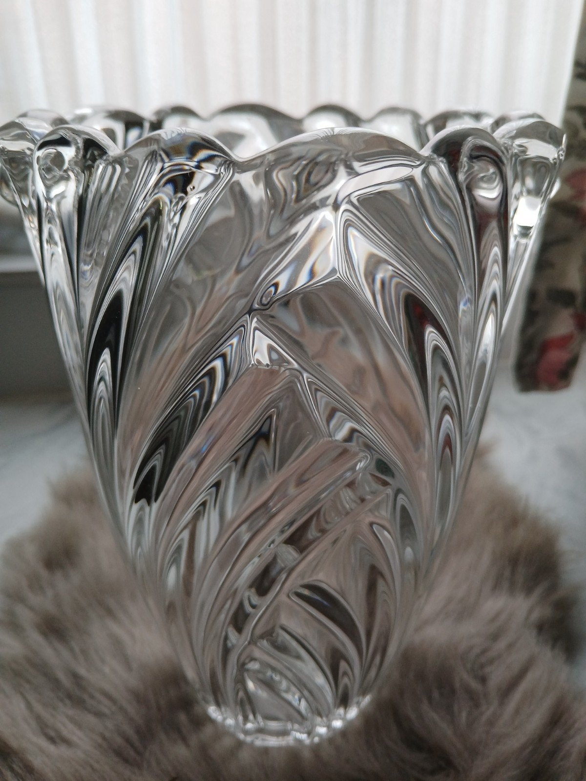 Prachtige nieuwe zware kristallen vaas. De hoogte van de vaa, Antiek en Kunst, Antiek | Glas en Kristal, Ophalen