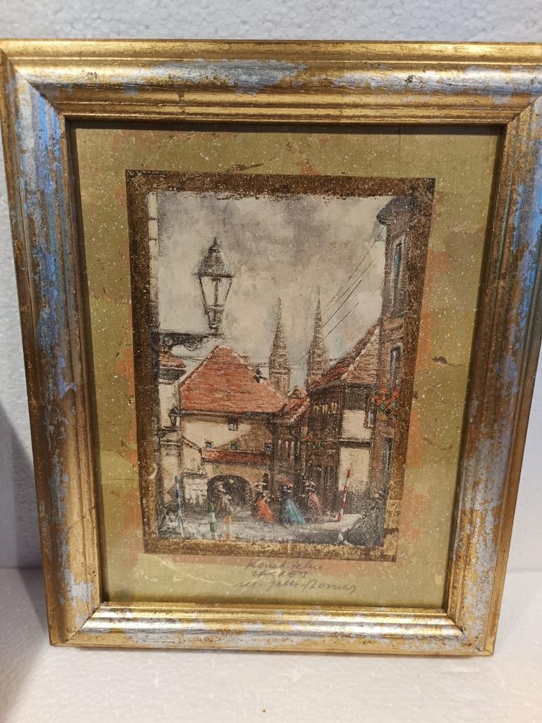 Midhat Jelkić Bosner schilderij de stenen poort, Antiek en Kunst, Kunst | Schilderijen | Klassiek, Ophalen of Verzenden