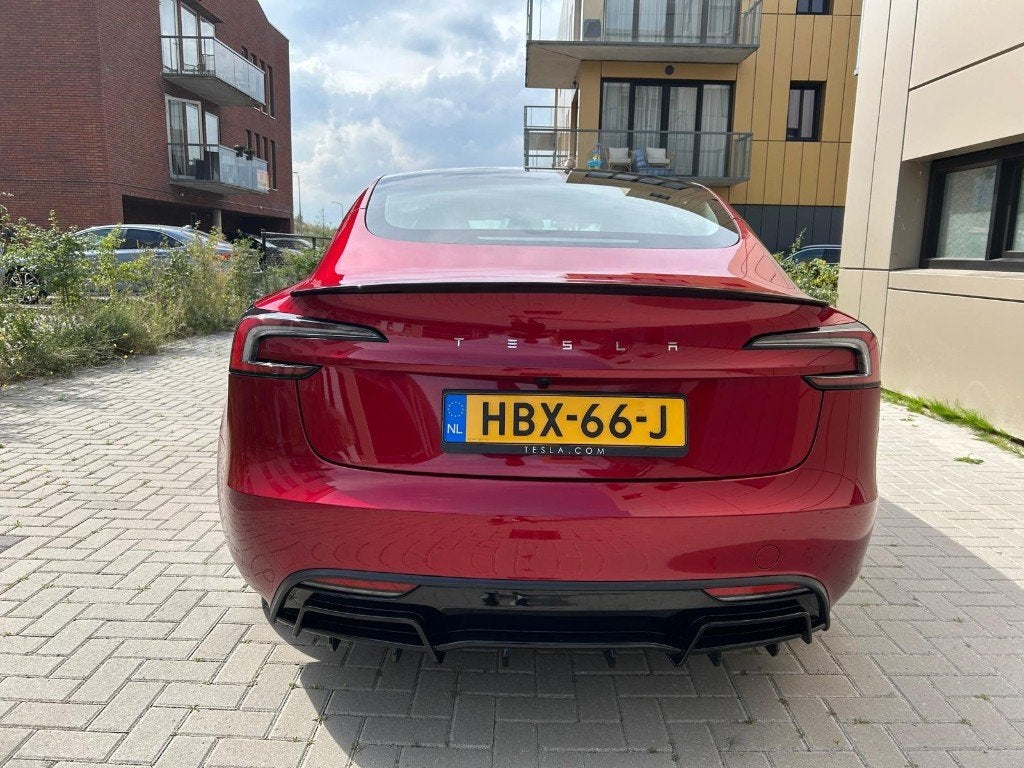Rear Bumper Diffuser - Zwart Glans - Tesla Model 3 Highland, Verzenden