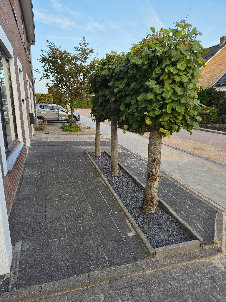 Terrastegels antraciet circa 17m2 (opgestapeld), Tuin en Terras, Ophalen, Gebruikt, 10 m² of meer, Beton
