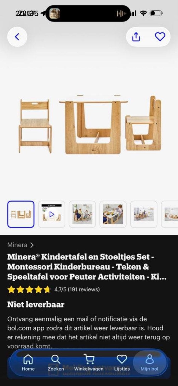Minera Kindertafel en Stoeltjes Set - Montessori, Kinderen en Baby's, Kinderkamer | Tafels en Stoelen, Ophalen of Verzenden, Nieuw