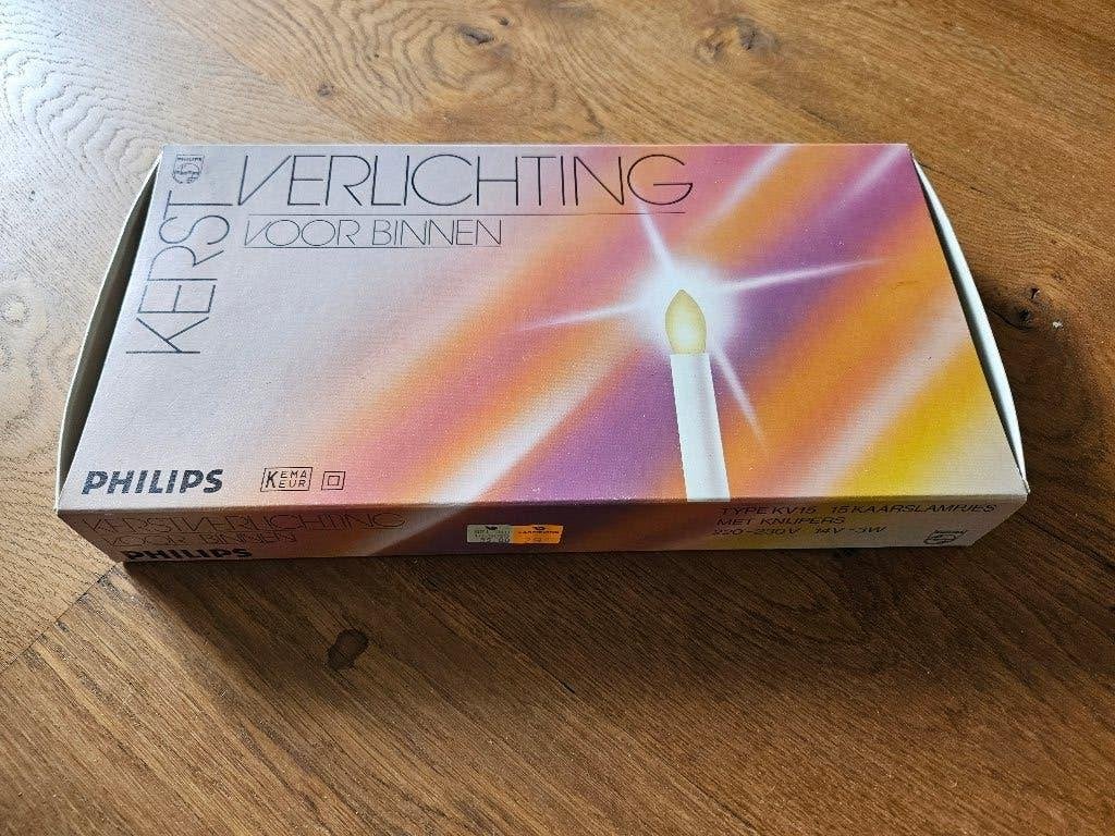 Vintage Vroom en Dreesman kerstverlichting 15 lamps binnen, Ophalen of Verzenden