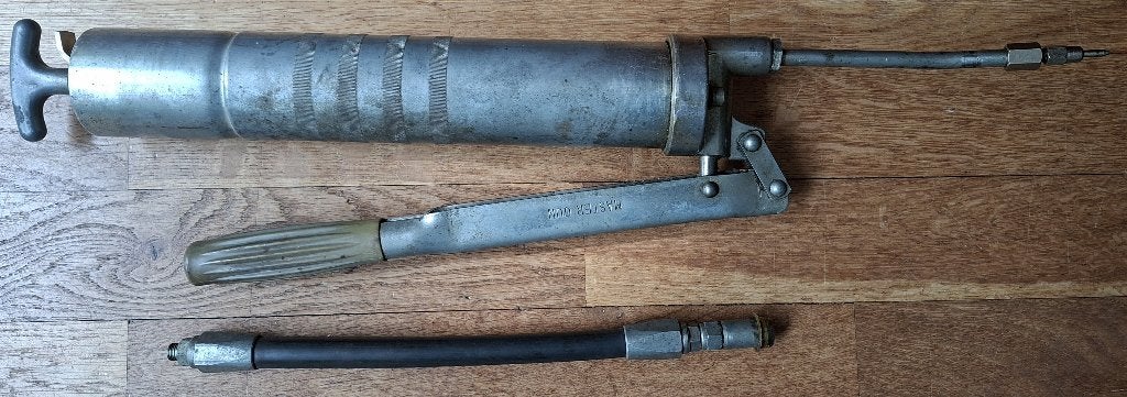 Master Gun hefboomvetspuit incl slang, vetspuit, werkend, Ophalen of Verzenden, Gebruikt