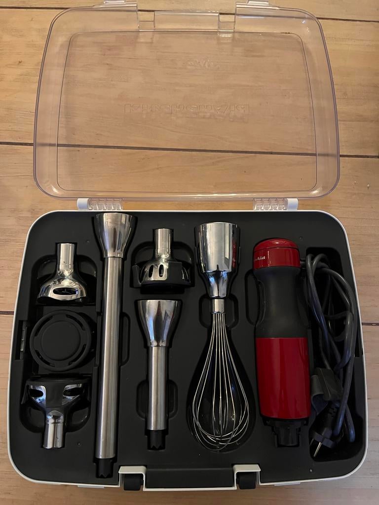 Rode Kitchenaid staafmixer, Huis en Inrichting, Keuken | Keukenbenodigdheden, Ophalen of Verzenden, Zo goed als nieuw