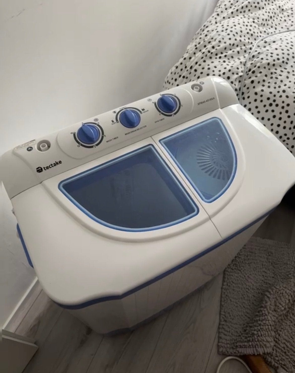 Compacte Tectake Mini Wasmachine met Centrifuge, Witgoed en Apparatuur, Wasmachines, Ophalen, Minder dan 1200 toeren, Minder dan 85 cm