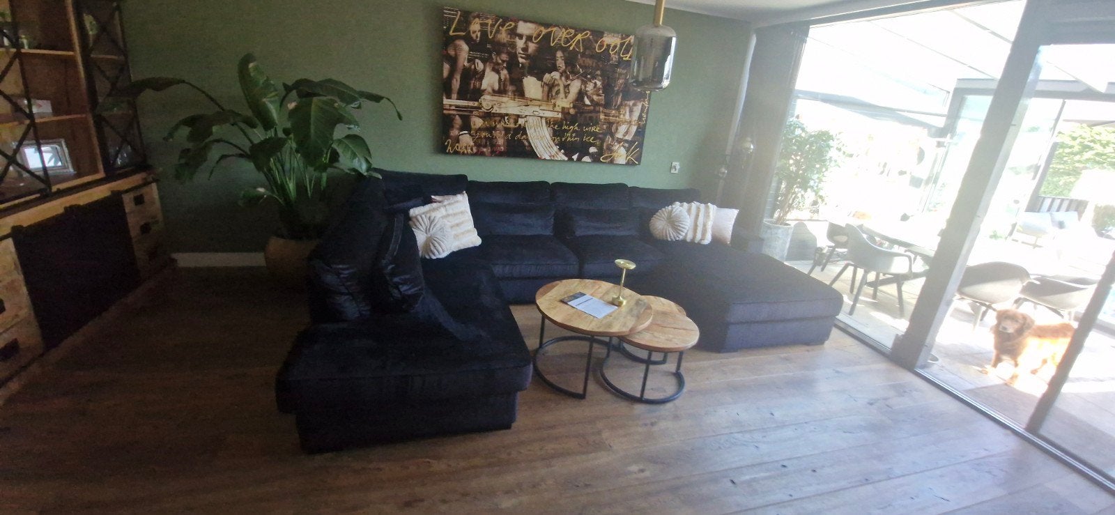 Grote Costa U bank met Croco stof als nieuw!, Huis en Inrichting, Banken | Sofa's en Chaises Longues, Ophalen, Modern, Lounge