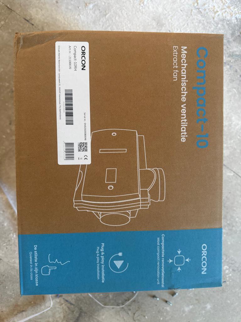 Orcon Compact-10RH Mechanische Ventilatie Afzuiger Nieuw, Ophalen of Verzenden, Nieuw, Afzuiger