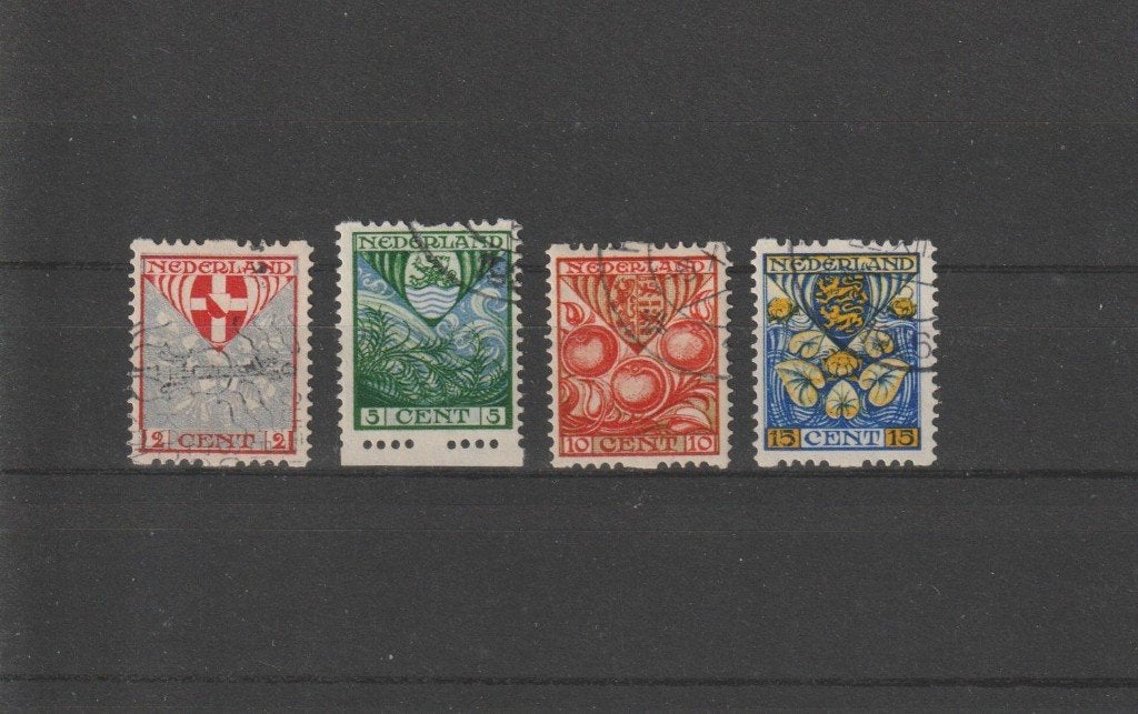 Nederland 1926, NVPH R74 t/m R77, Roltanding, Gestempeld., Postzegels en Munten, Verzenden, T/m 1940, Gestempeld