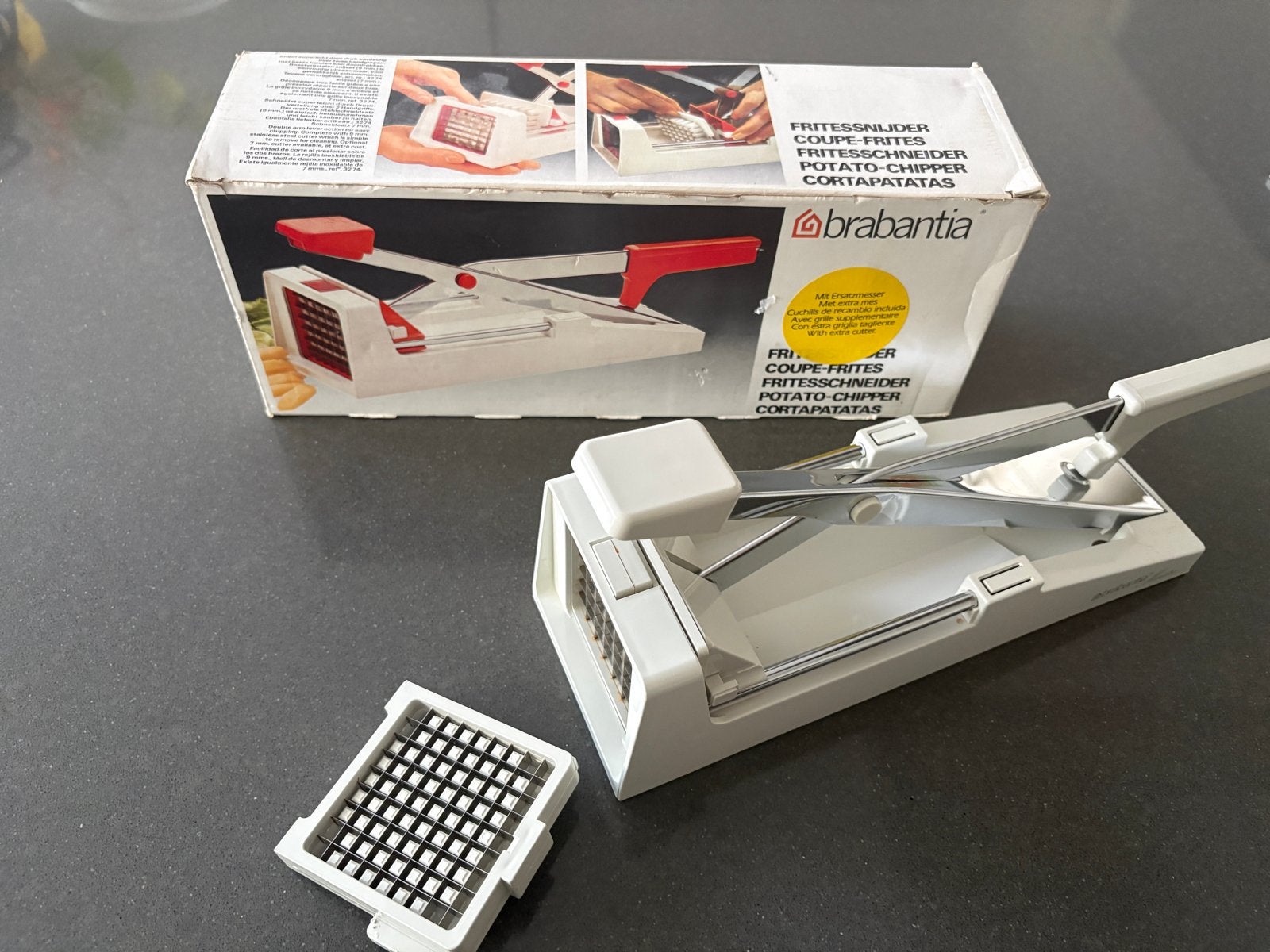 Brabantia Fritessnijder, Gebruikt, Ophalen of Verzenden, Metaal, Snijmachine