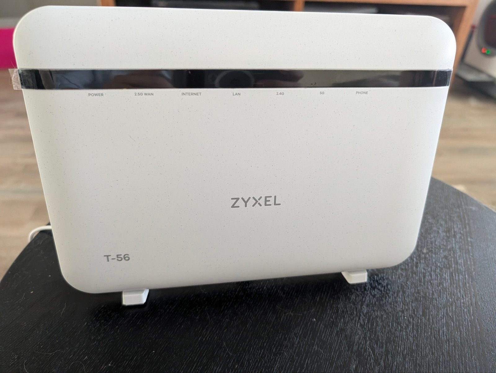 Zyxel T-56 Modem Router inclusief voedingskabel, Computers en Software, Routers en Modems, Ophalen of Verzenden, Zo goed als nieuw