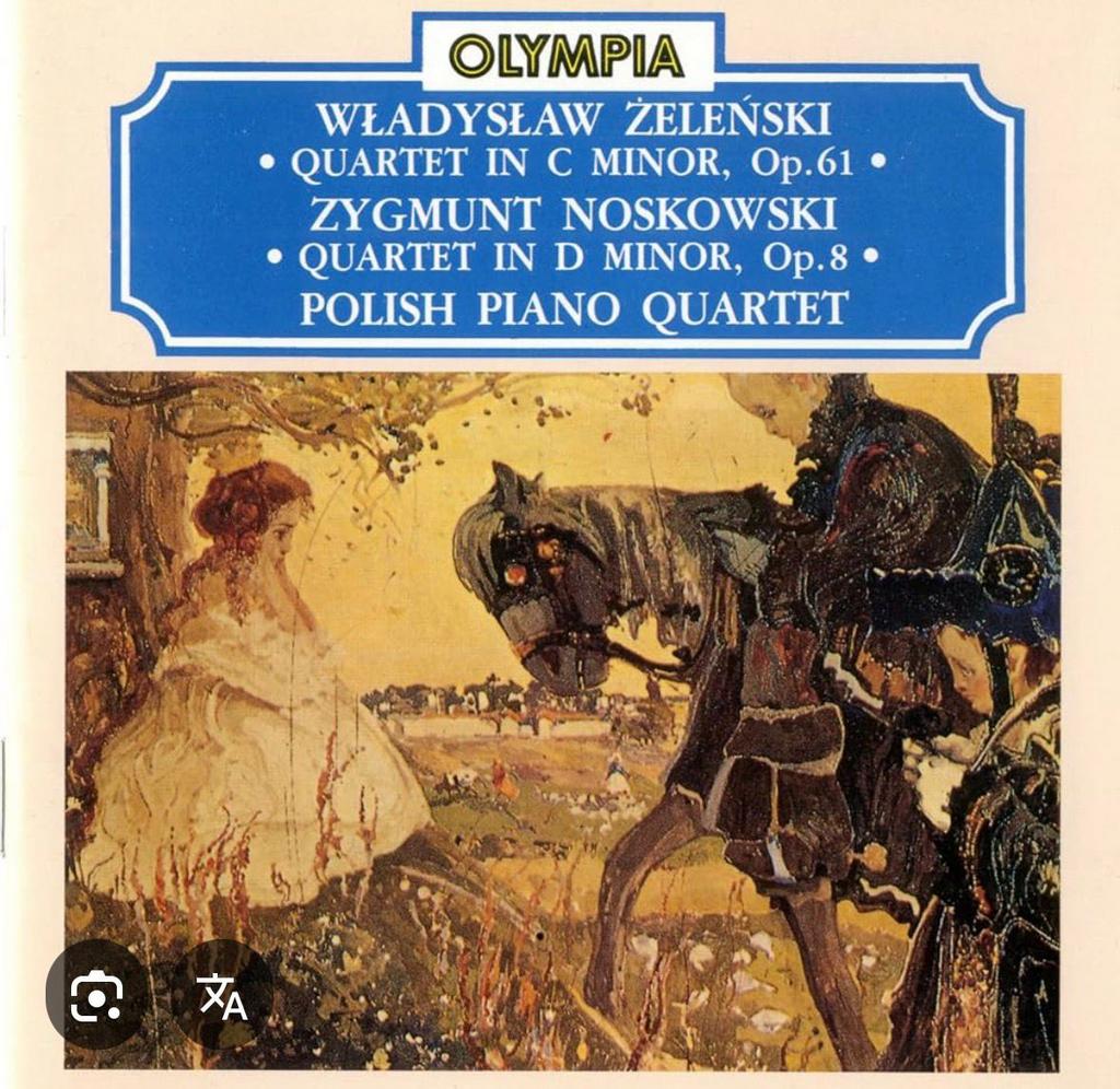 Gezocht: CD met o.a. Noskowski piano kwartet opus 8, Overige formaten, Ophalen of Verzenden, Romantiek, Kamermuziek