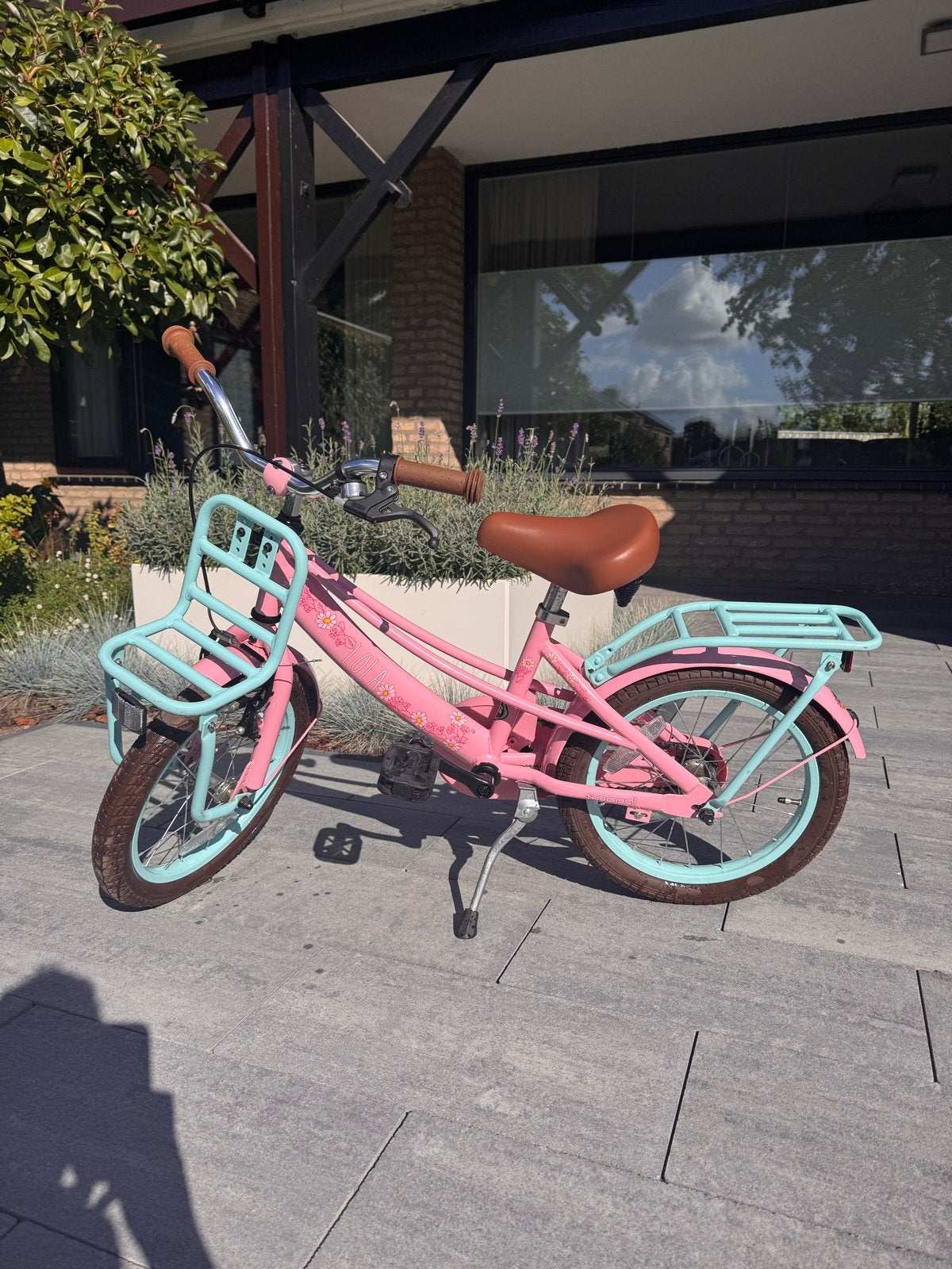 Popal lola meisjesfiets 16 inch, Ophalen, Gebruikt, Terugtraprem, 16 tot 20 inch