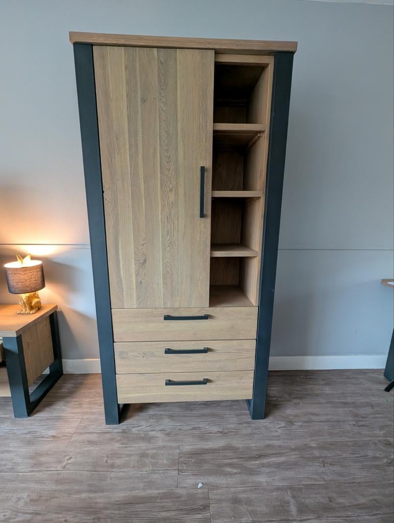 Opbergkast Pronto Wonen Verato Natural Grey, Huis en Inrichting, Ophalen, Zo goed als nieuw