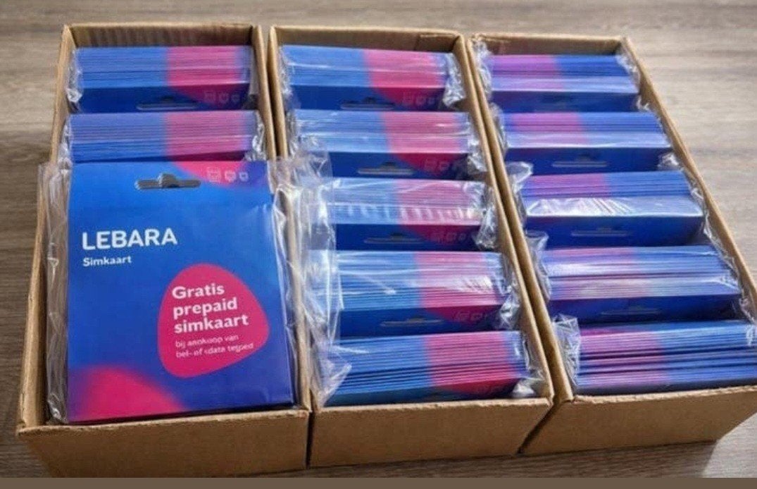 Lebara Simkaart - Gratis Prepaid Simkaart - Geen tegoed sim, Telecommunicatie, Verzenden, Nieuw, KPN, Simkaart