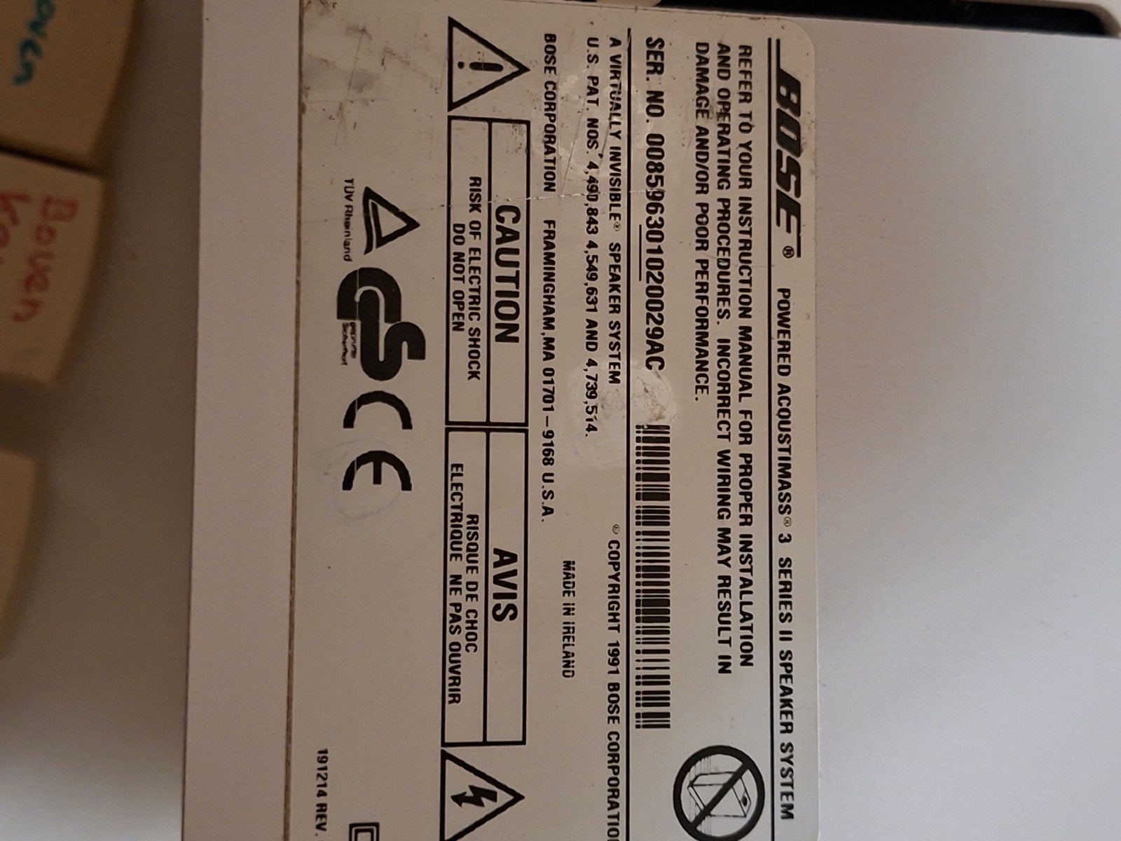 Bose Acoustimass 3 Series II en Acoustimass 5 Series IV, Ophalen of Verzenden, Gebruikt, Speakers, Losse componenten