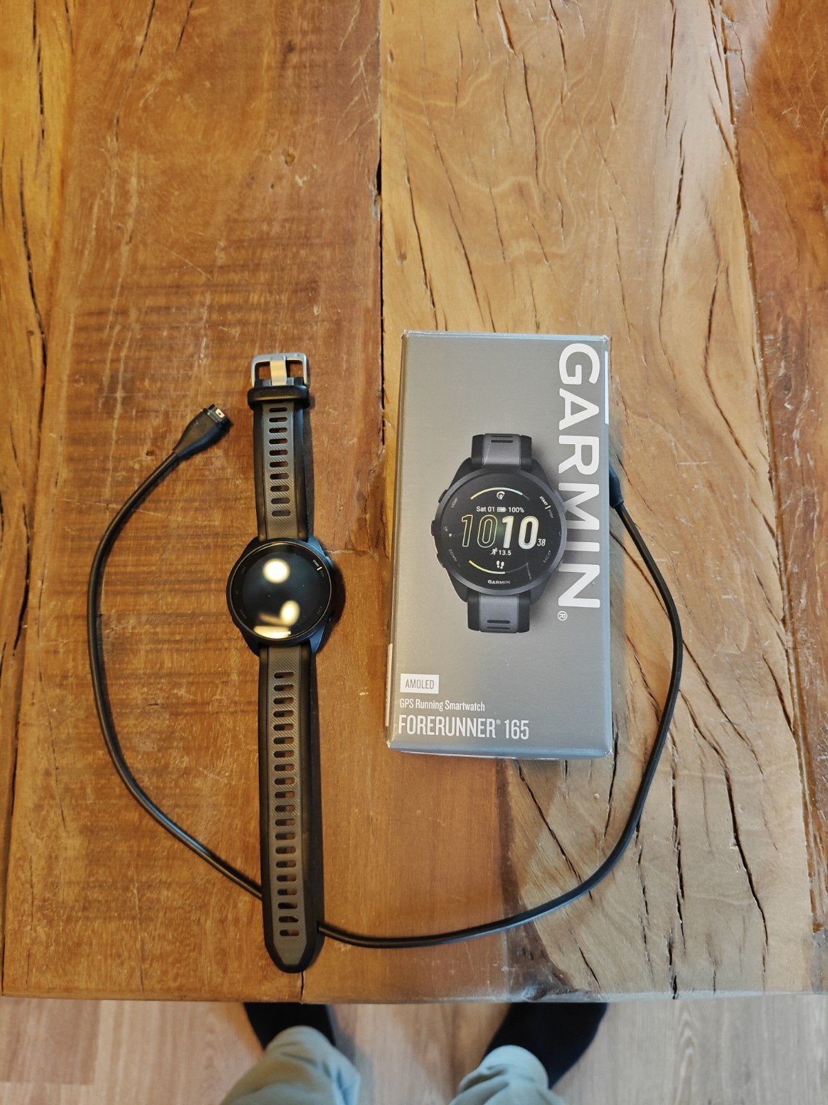 Garmin Forerunner 165 4 maanden oud, Zwart, Garmin, Ophalen of Verzenden, Zo goed als nieuw