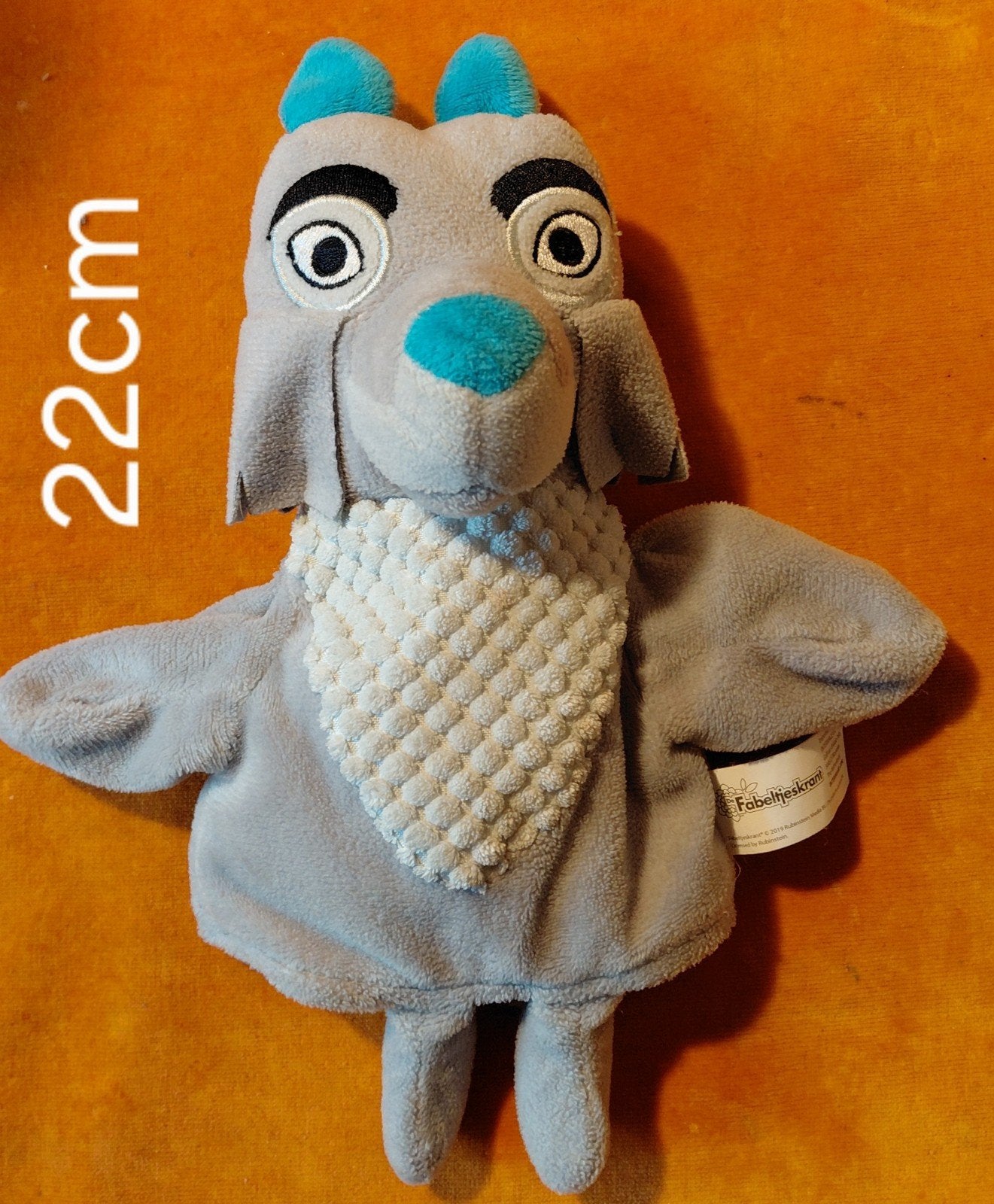 Handpop Fabeltjeskrant - bor de wolf - 22cm, Gebruikt, Overige merken, Overige karakters, Overige typen