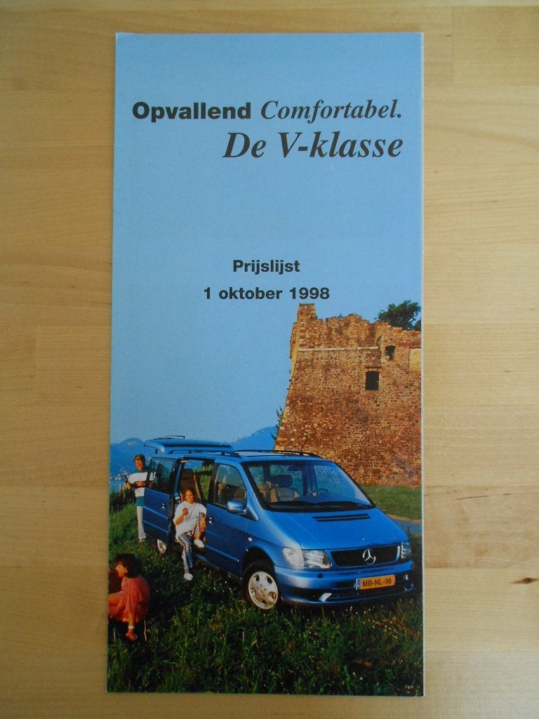 Mercedes V-Klasse Prijslijst 1998, Zo goed als nieuw, Mercedes-Benz, Mercedes, Ophalen of Verzenden