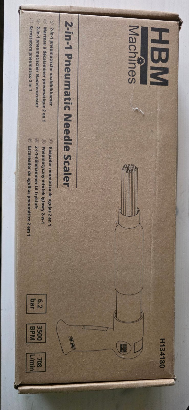 HBM 2-in-1 Pneumatische Naaldscaler - Nieuw in doos, Ophalen, Nieuw, Overige typen, Overige merken