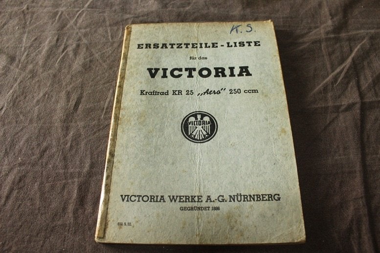 Victoria KR25 Aero 1952 250cc motorrad ersatzteil liste, Motoren, Ophalen of Verzenden, Overige merken