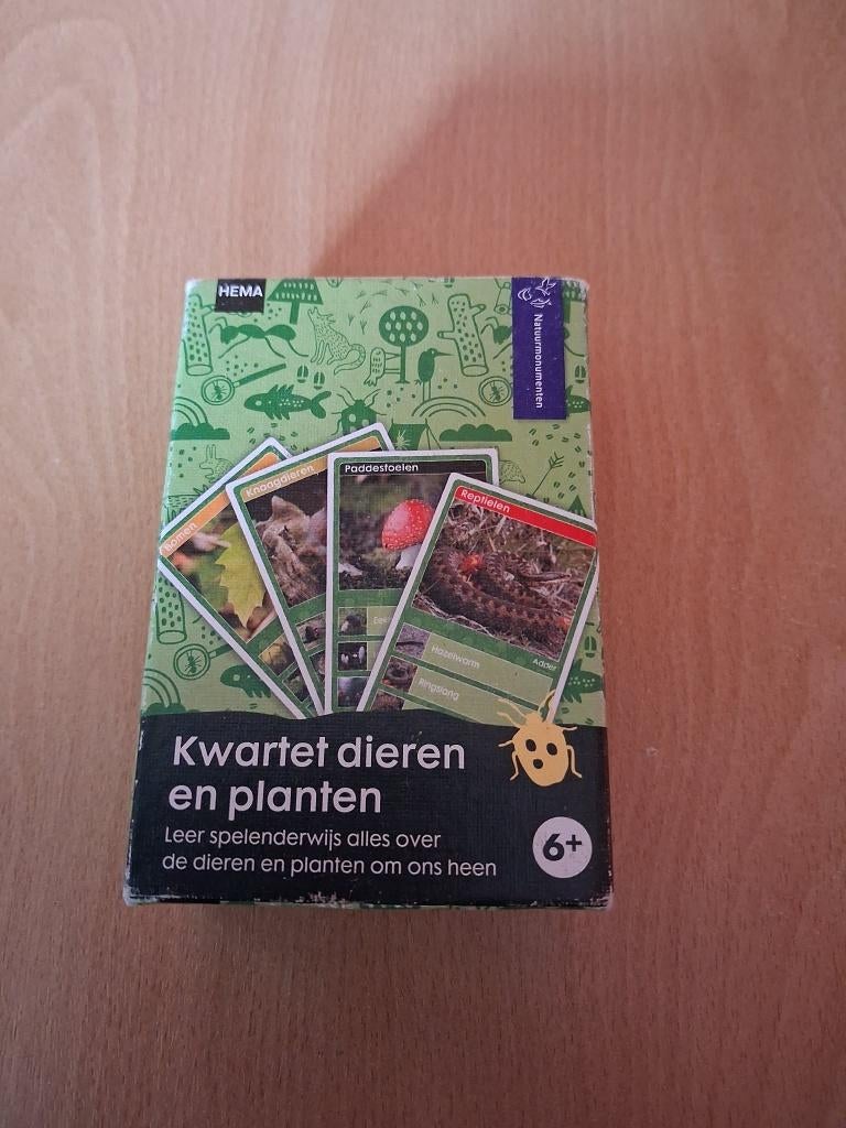 Kwartet dieren en planten, Drie of vier spelers, Ophalen of Verzenden, Gebruikt, Hema