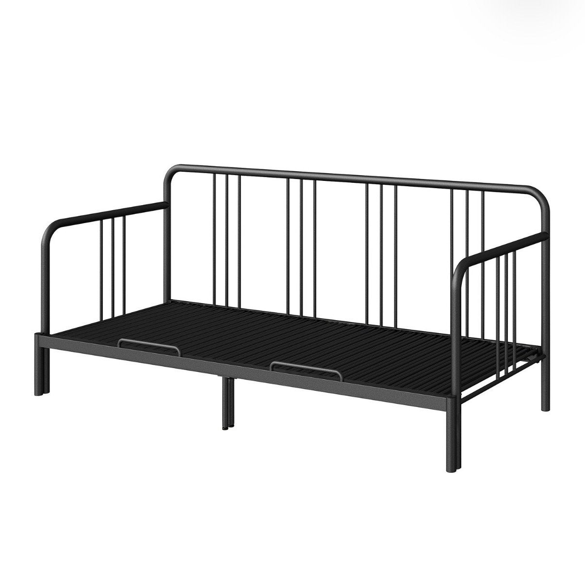 IKEA Fyresdal slaapbank uitschuifbaar - Zwart metalen frame, Ophalen, Gebruikt, Eenpersoons, Zwart