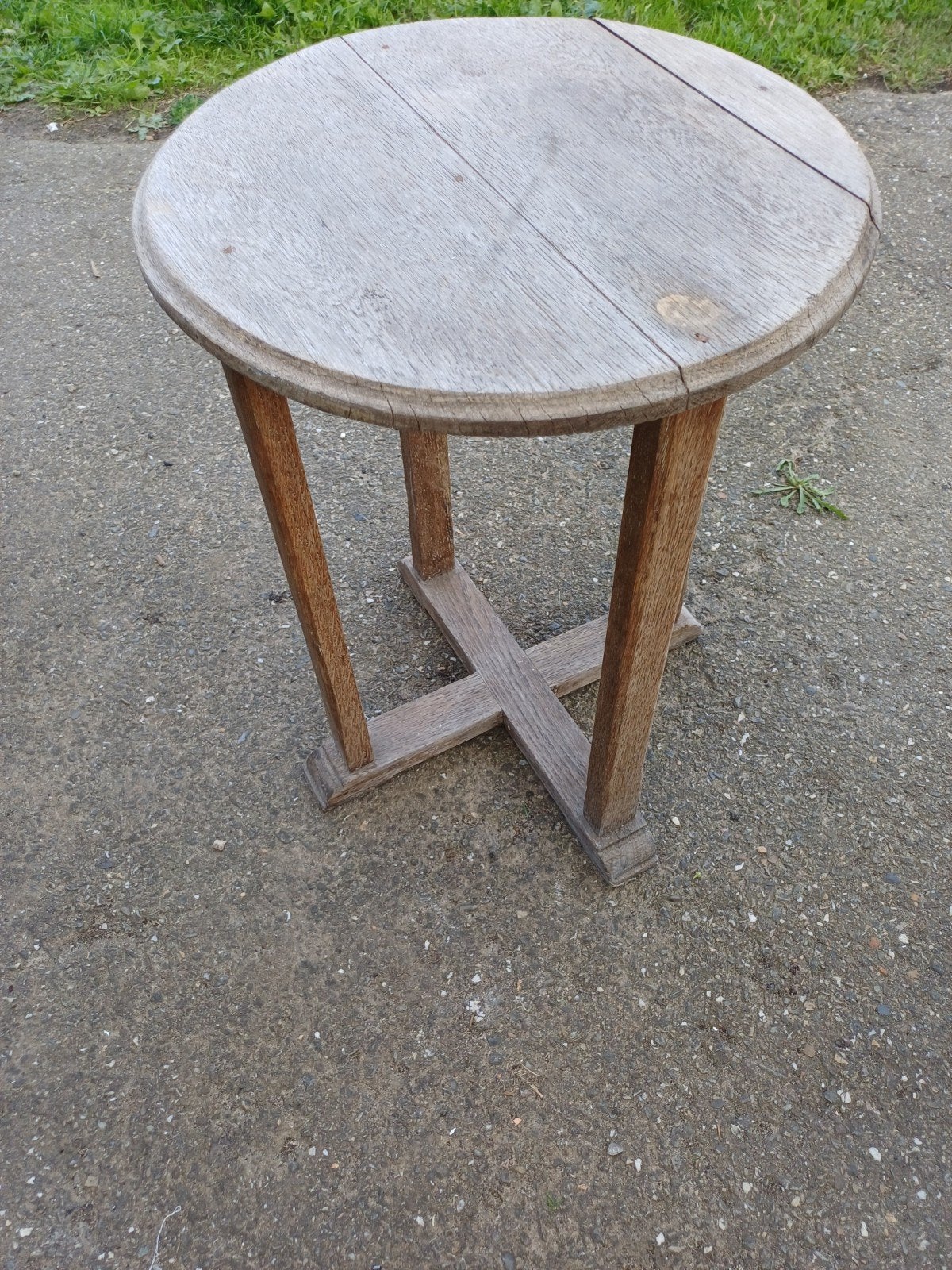 eiken  tafel en hangmat., Ophalen