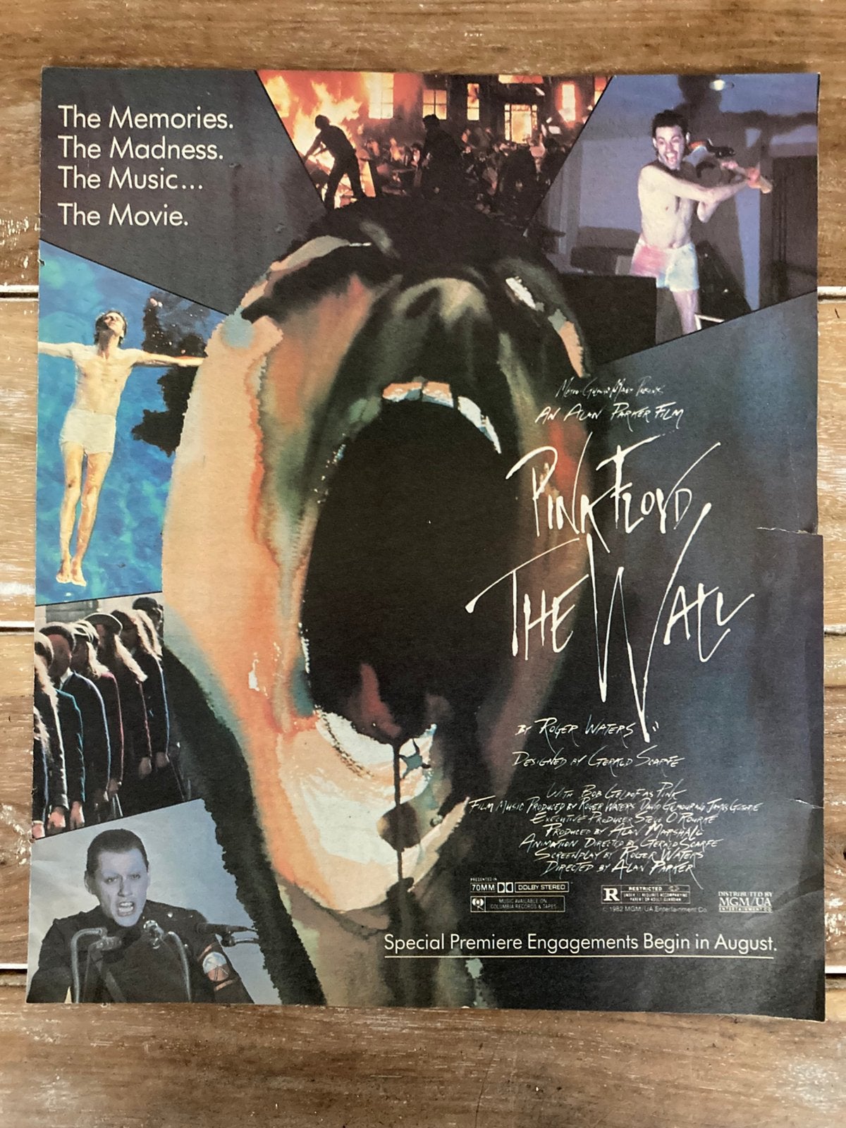 Paginagrote advertentie PINK FLOYD The Wall movie, Ophalen of Verzenden, Zo goed als nieuw