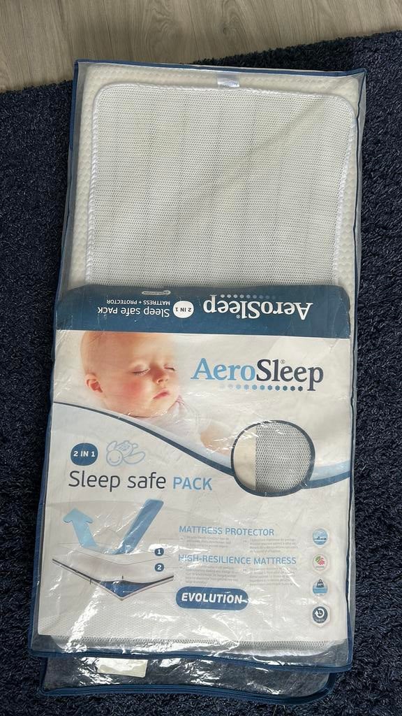 Aerosleep evolution matras 60x120 baby matras kinder matras, Zo goed als nieuw, Matras, Eenpersoons, 70 cm of minder