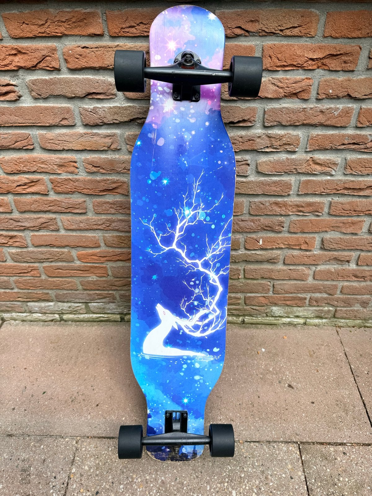 Longboard met uniek design - Zo goed als nieuw, Ophalen of Verzenden, Zo goed als nieuw, Skateboard, Longboard