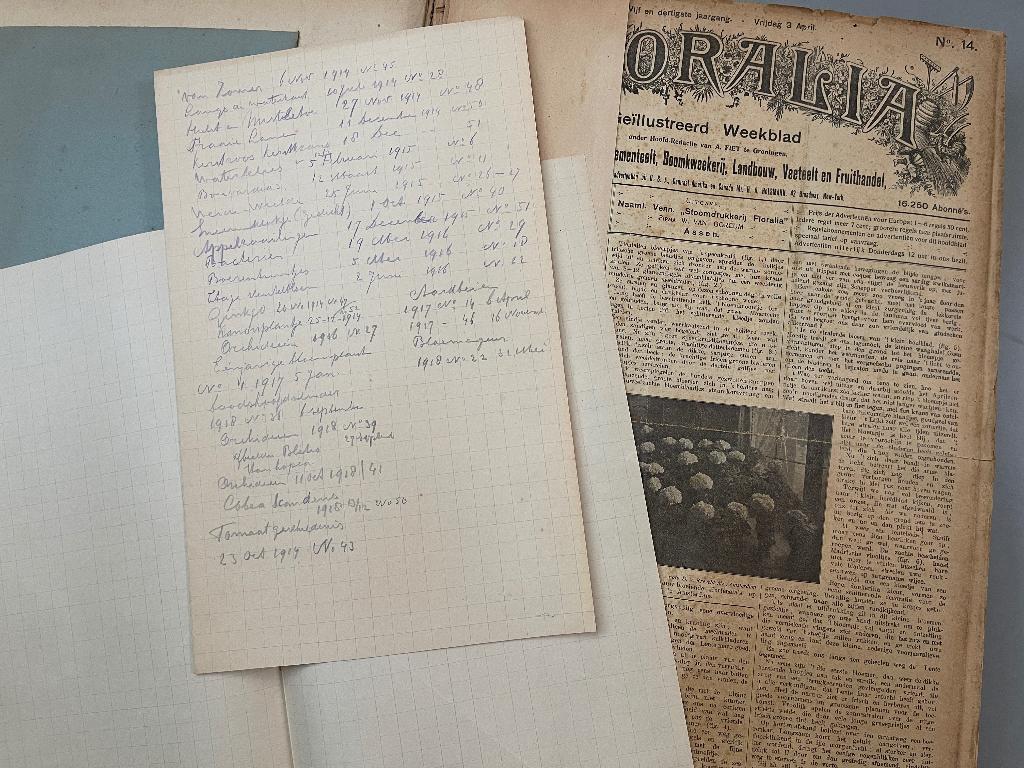 Vijf jaargangen 1914 t/m 1918 van het weekblad Floralia., Ophalen of Verzenden