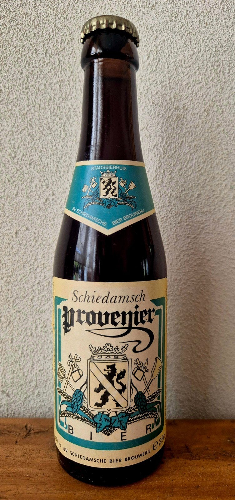 1994 fles Schiedamsch Provenier speciaal Bier, Verzamelen, Ophalen of Verzenden, Zo goed als nieuw, Flesje(s), Overige merken