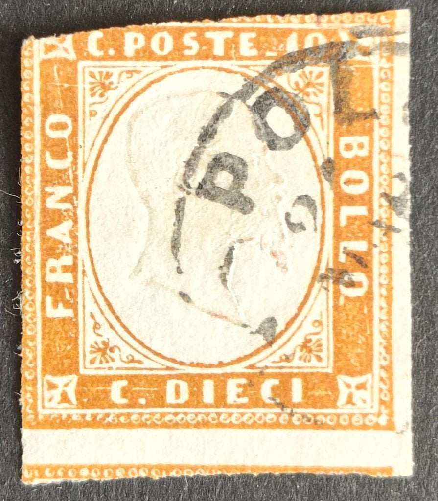 Italië (Sardinië) nr. 11 Victor-Emanuel II 1855, Verzenden, Gestempeld