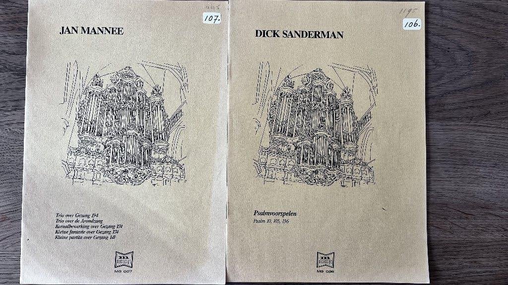 Bladmuziek orgel - Dick Sanderman en Jan Mannee, Muziek en Instrumenten, Orgel, Ophalen of Verzenden, Zo goed als nieuw, Artiest of Componist
