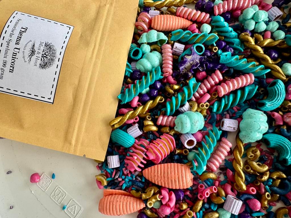 Sensorische speelmix en speelrijst Unicorn - 900 gram, Ophalen of Verzenden, Nieuw, Ontdekken