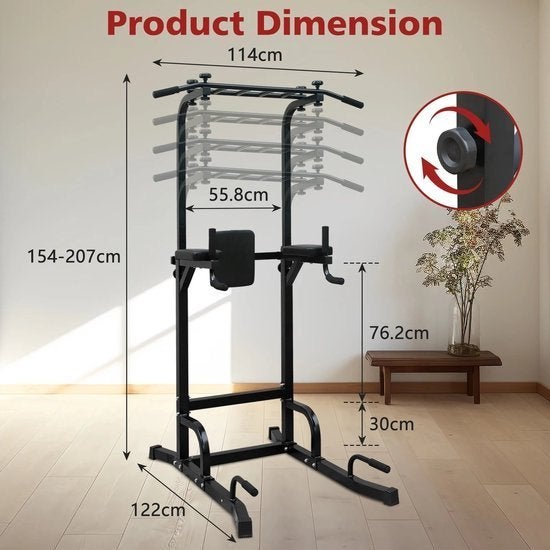 Power Tower – Fitnessstation – Thuisgym – Krachtstation, Corvance B.V., Verzenden, Nieuw, Corvancebol@gmail.com