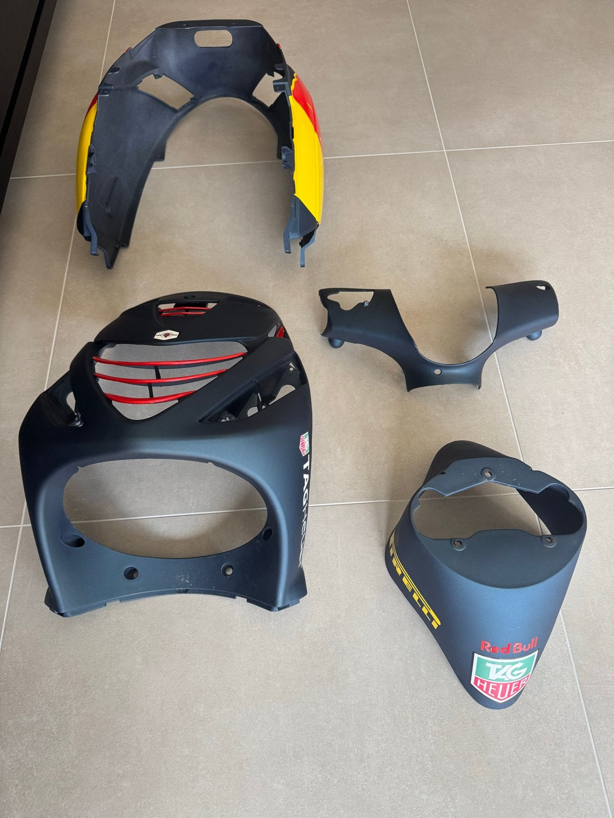 Kappenset Piaggio Zip mat donkerblauw met stickers, Ophalen, Nieuw, Kap, Piaggio