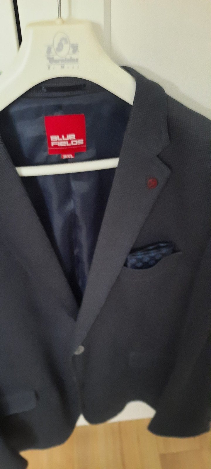schitterend blauw colbert met pochet/3XL/Blue Fields, Ophalen of Verzenden, Zo goed als nieuw, Overige maten, Blauw