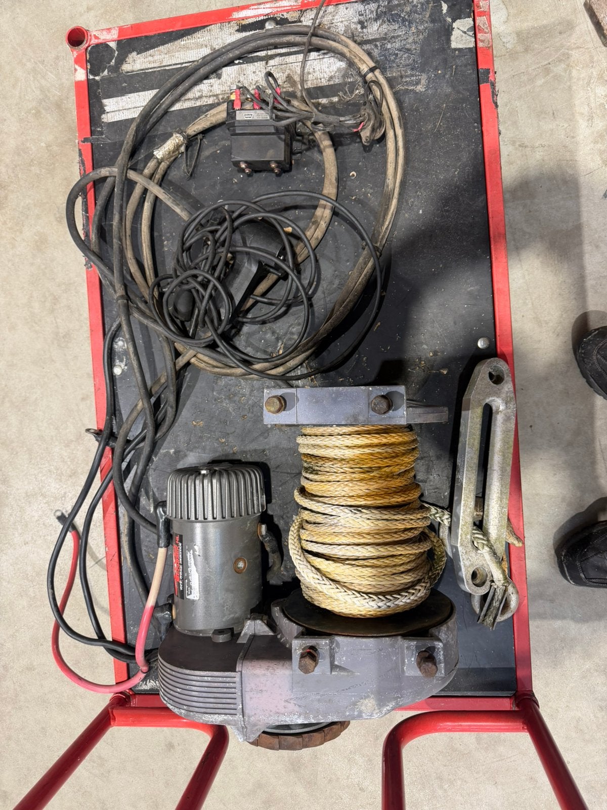 Lier warn 8274 snelloper XP motor, touw, albright relais, Ophalen, Gebruikt