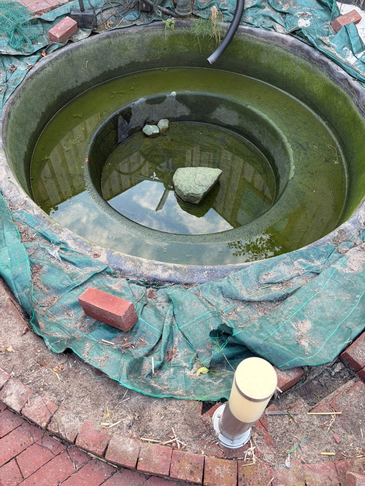 Een ronde vijver, Ophalen, Gebruikt, Kunststof, Waterornament
