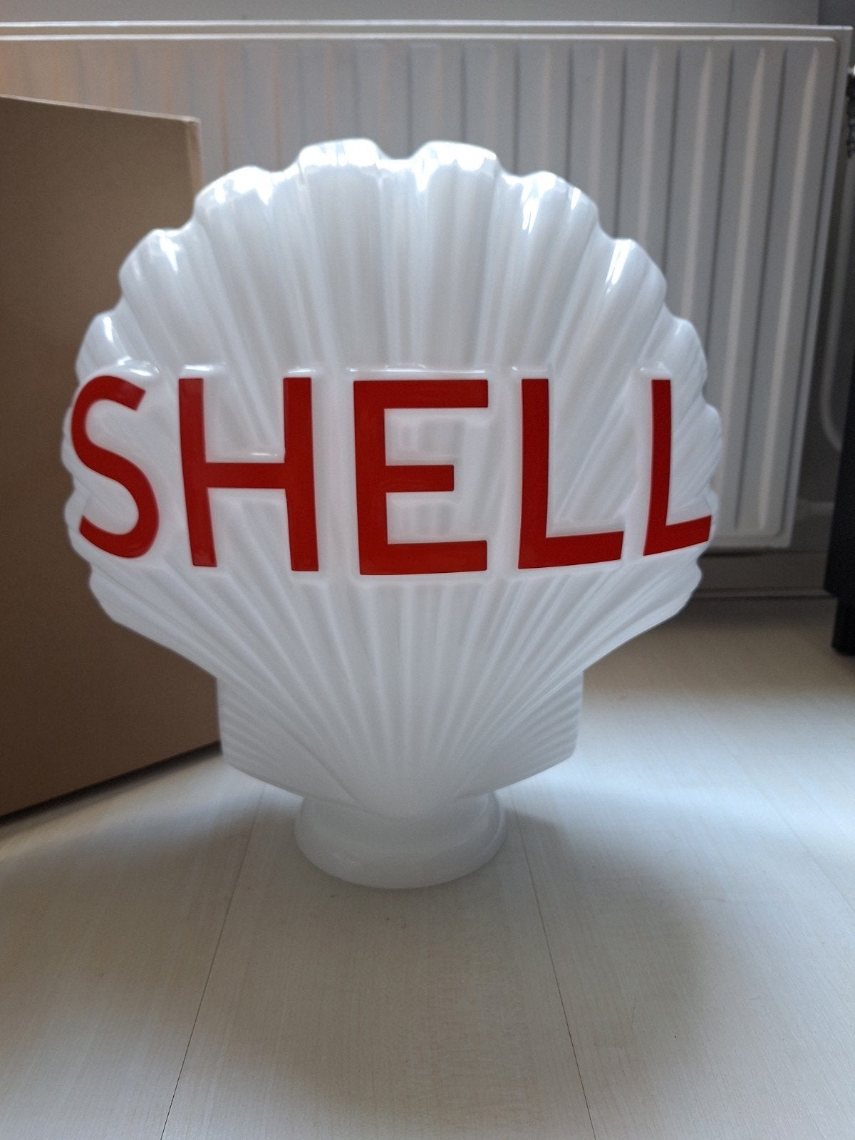 Shell glazen globe voor benzinepomp, Verzamelen, Ophalen, Zo goed als nieuw, Reclamebord