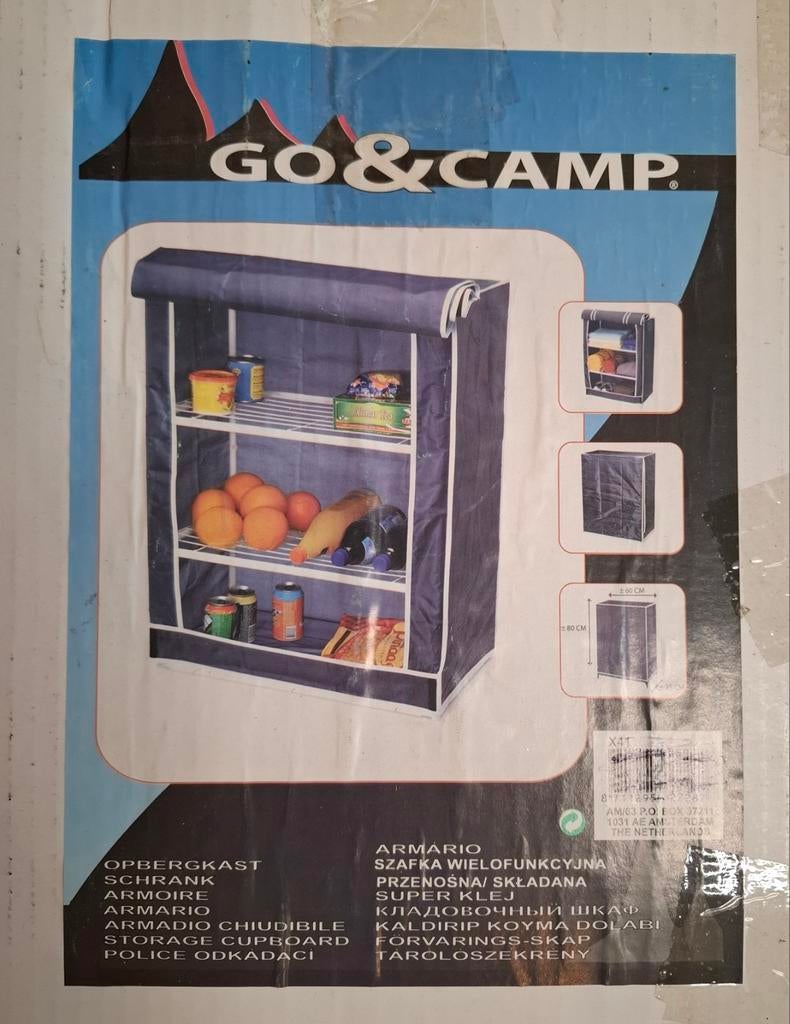 Go&Camp Campingkast - Opvouwbare Opbergkast, Caravans en Kamperen, Ophalen of Verzenden