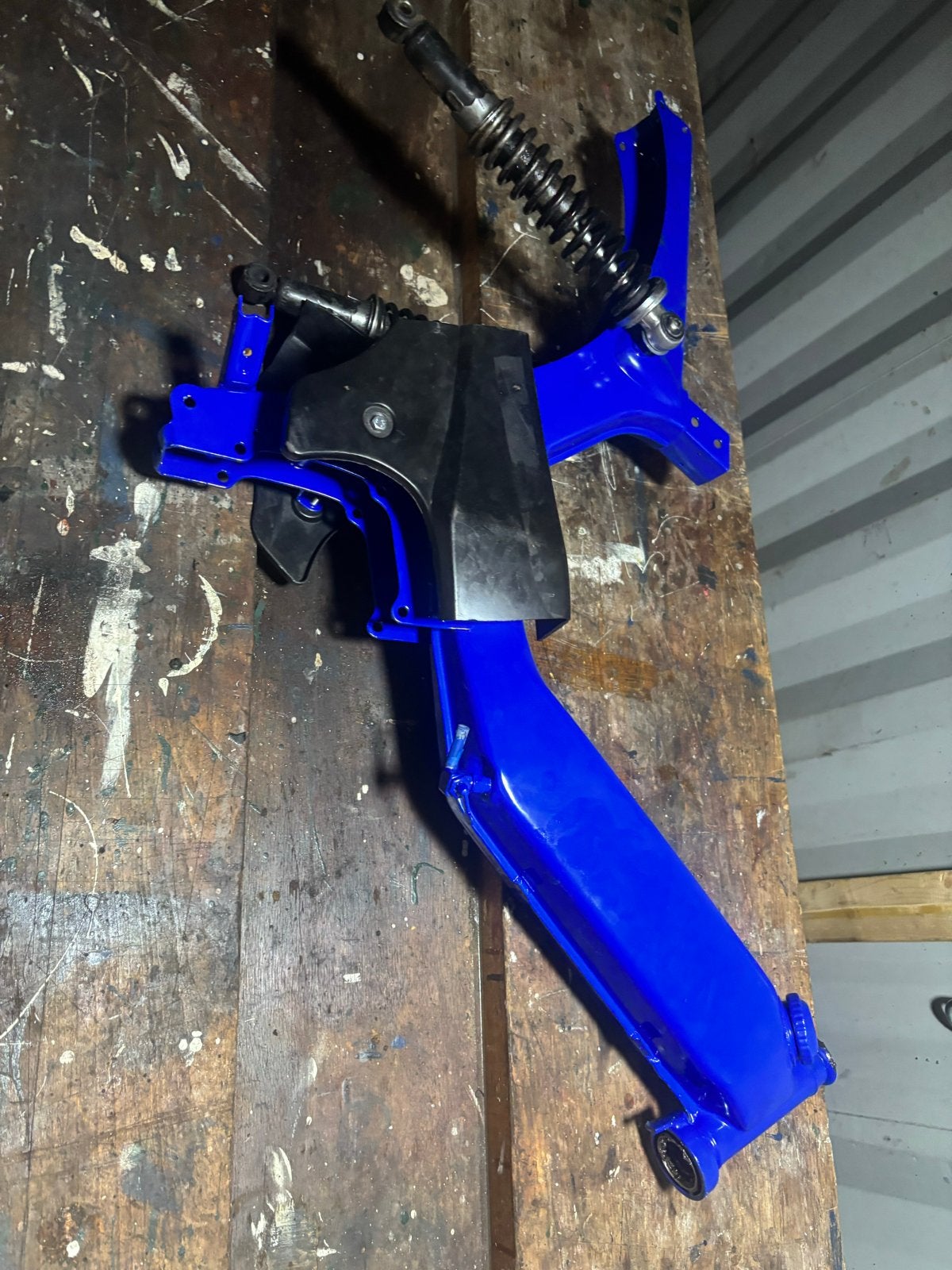 Tomos frame blauw met schokbrekers en gecoate achterbrug, Ophalen of Verzenden, Gebruikt